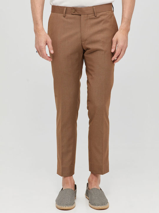 Aristoteli Bitsiani Men's Trousers in Slim Fit Brown