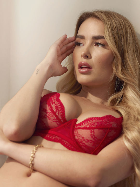 Hunkemöller Isabelle Κόκκινο Σουτιέν χωρίς Ενίσ...