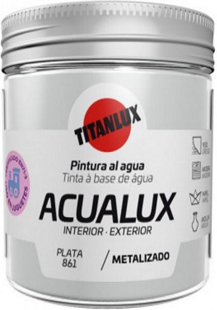 Titan Течна боя за ръчна изработка Сребрист Металик Plata No861 250мл