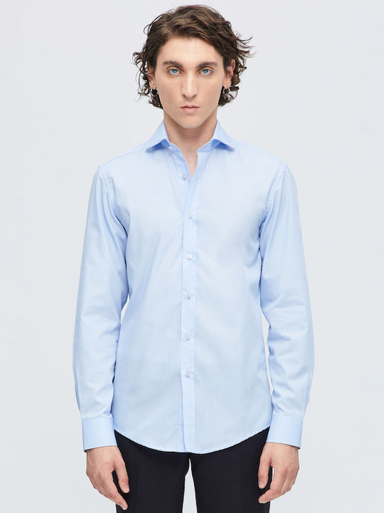 Aristoteli Bitsiani Men's Shirt Long Sleeve Light Blue