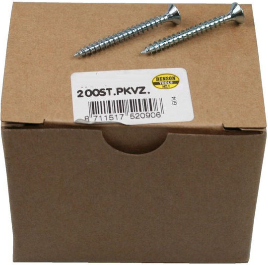 Benson Wood Bolts Isia Galvanized with Diameter M5 and Length 50mm 200pcs