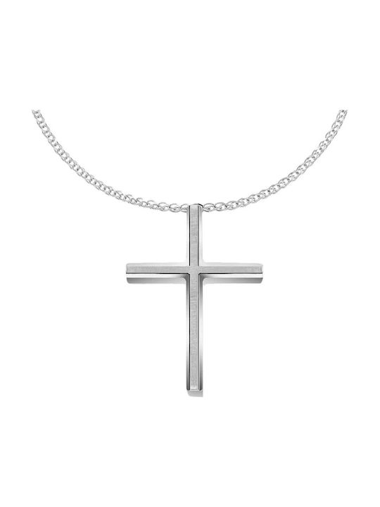 Eforo Women's White Gold Cross 14K