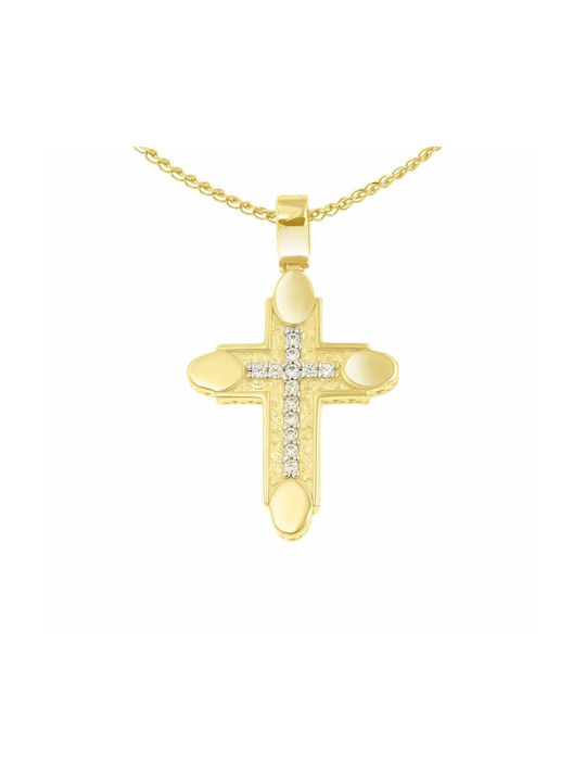 Eforo Women's Gold Cross 14K