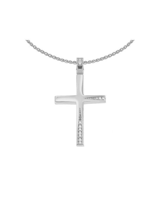 Eforo Women's White Gold Cross 14K