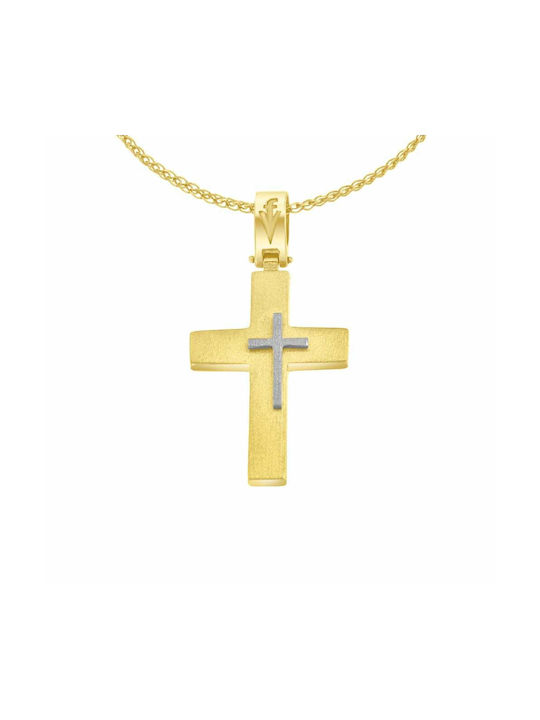 Eforo Men's Gold Cross 14K