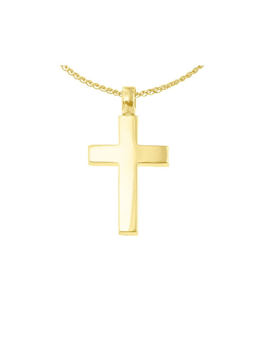 Eforo Herren Gold Kreuz 9K