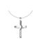 Eforo Women's White Gold Cross 14K