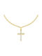 Eforo Damen Gold Kreuz 14K