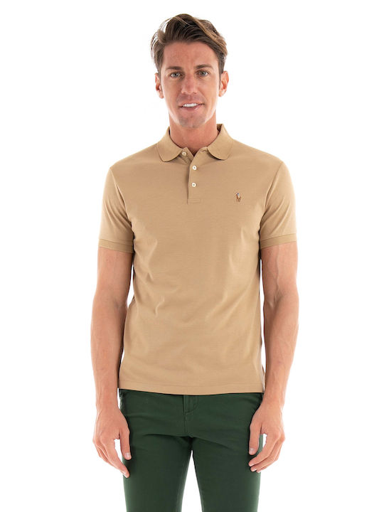 Ralph Lauren Custom Herren T-Shirt Kurzarm Beige