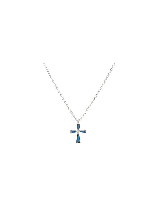 Poco Loco Cross from Silver with Chain