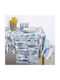 Dimeco Platzdeckchen Stoff Blau 50x35cm 1Stück