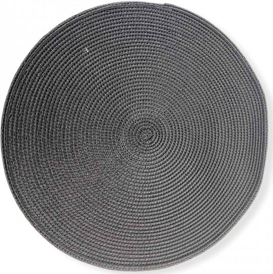 Round Wicker Placemat Gray