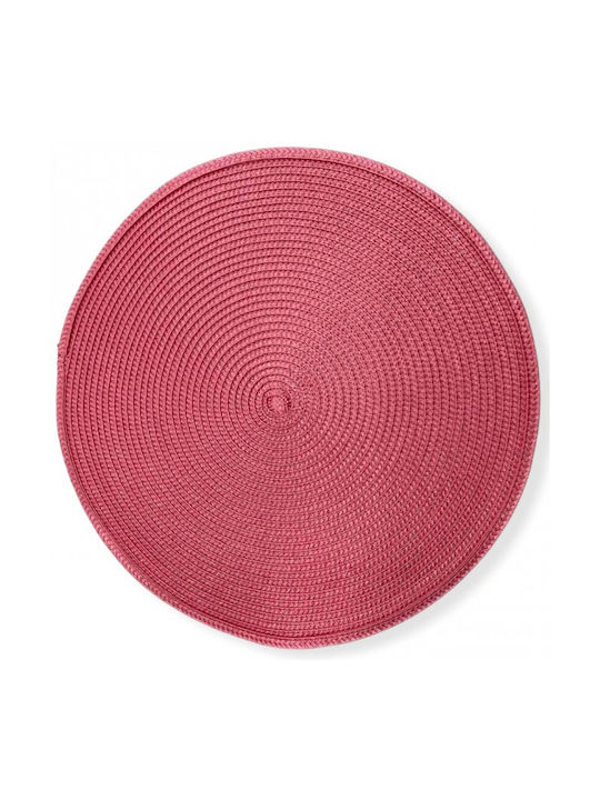 Round Wicker Placemat Red