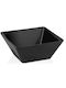Atlas Melamin Melamine Salad Bowl Black 24x24cm