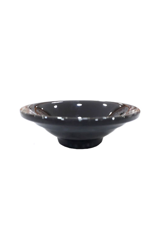 Atlas Melamin Melamine Salad Bowl Black 17x17cm