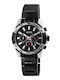 Raptor Men's Watch Chronograph Battery with Black Metal Bracelet