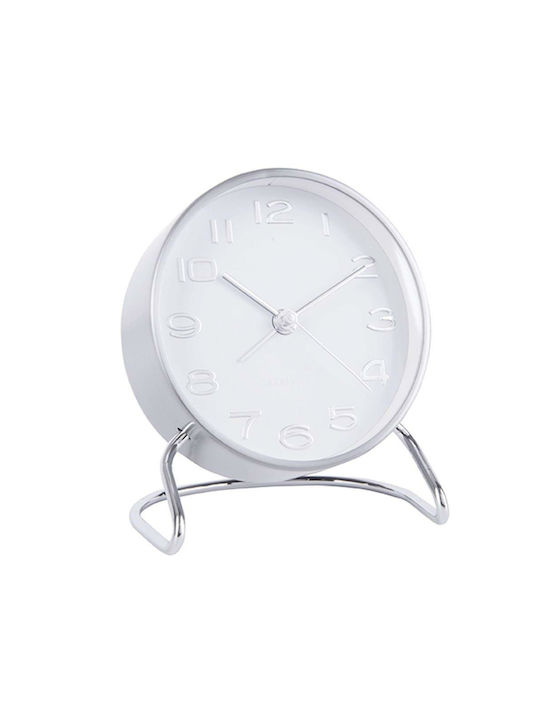 Karlsson Tabletop Clock with Alarm KA5763WH