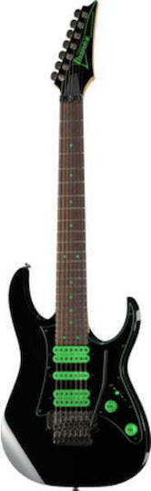 Ibanez Elektrische Gitarre 7 Saiten Stratocaster mit HSH Tonabnehmer-Anordnung Schwarz mit E-Gitarren
