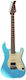 Mooer Elektrische Gitarre Stratocaster mit HSS Tonabnehmerkonfiguration Sonic Blue mit Tasche