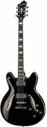Hagstrom Ηλεκτρική Κιθάρα Semiacoustic Black