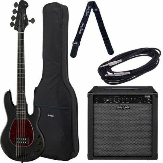 Harley Benton 5-String Electric Bass SBK Deluxe Series Set 2