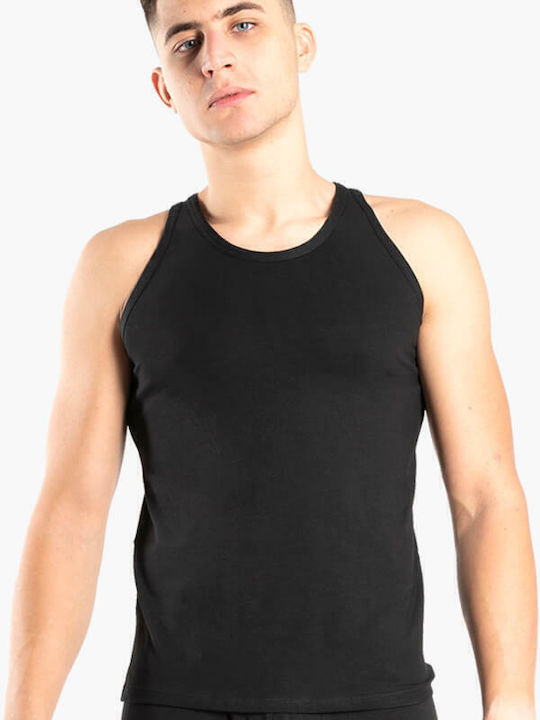 Α.A UNDERWEAR Ανδρική Φανέλα Αμάνικη σε Μαύρο Χρώμα