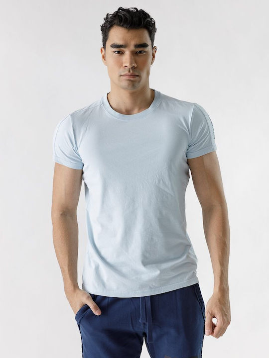 Devergo Men's Short Sleeve T-shirt Light Blue
