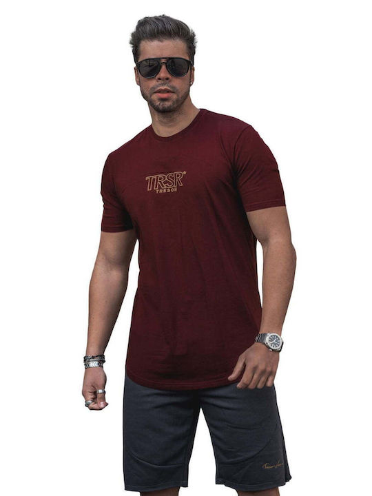 Tresor Men's Short Sleeve T-shirt Burgundy