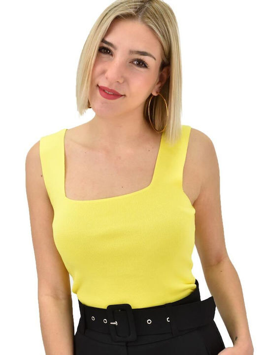 Potre Women's Summer Blouse Sleeveless Yellow