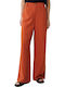 Women's Fabric Trousers Burgundy