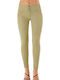 Dama Tesatura Capri Pantaloni Push-up Kaki