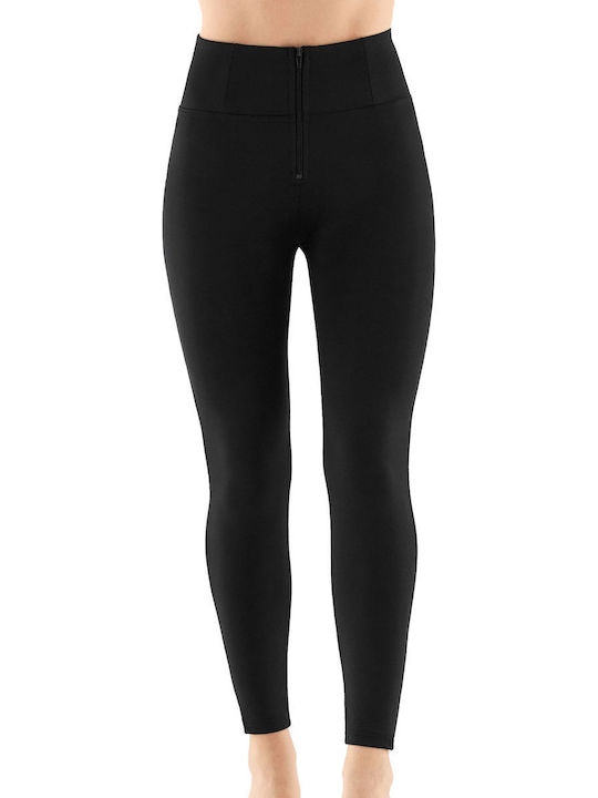 Freddy Women's High-waisted Fabric Capri Trousers Push-up in Super Skinny Fit Black