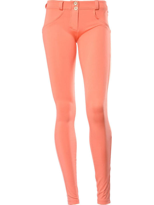 Freddy Women's Fabric Trousers Push-up Skinny Fit Orange