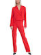 Damen Stoff Hose Rot