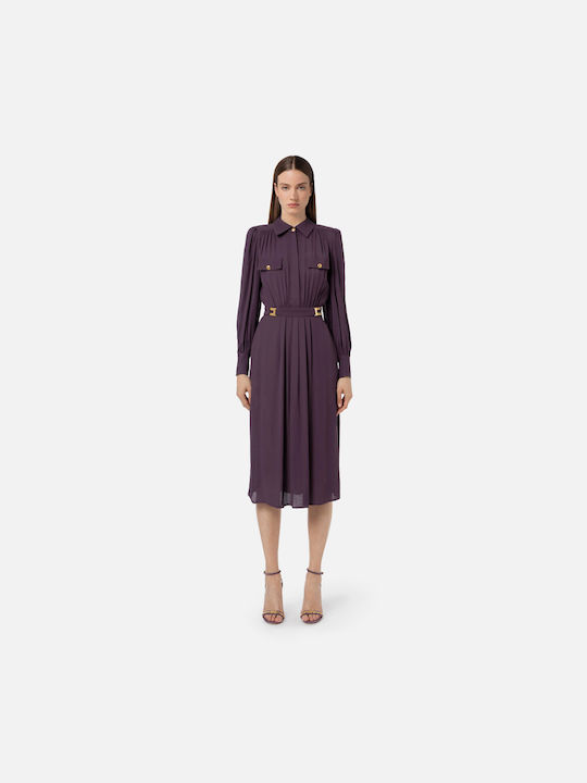 Elisabetta Franchi Summer Mini Dress Purple