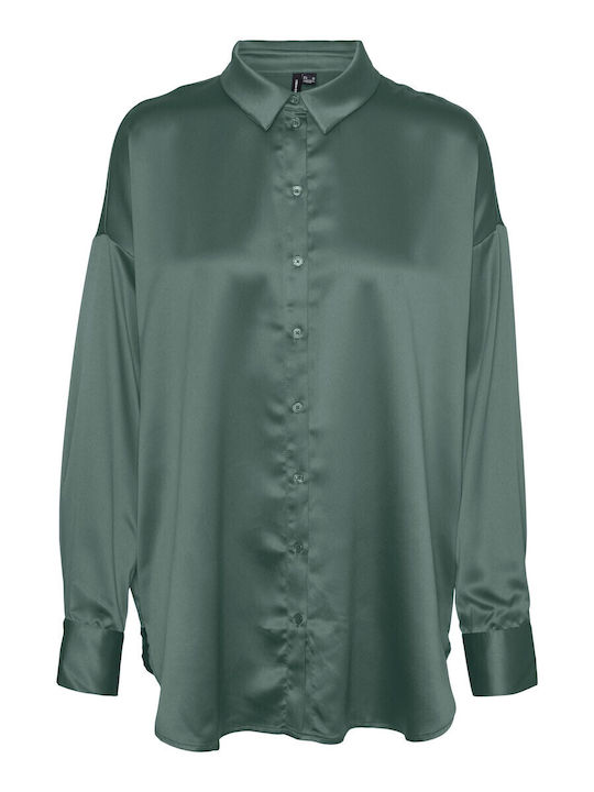 Vero Moda Merle Women's Satin Long Sleeve Shirt...