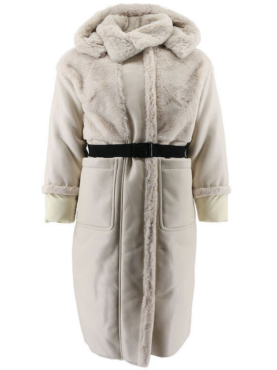 Oakwood Women's Short Puffer Jacket for Spring or Autumn White