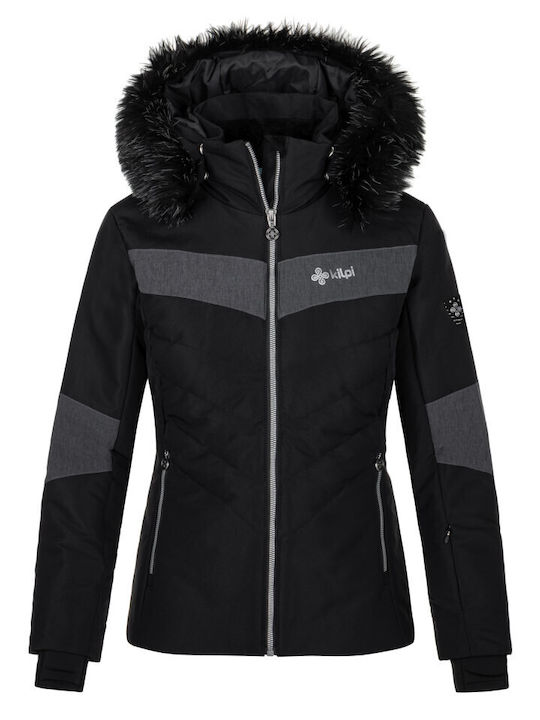 Kilpi Women's Short Puffer Jacket for Winter Black