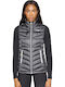 Kurz Damen Ärmellos Puffer Jacke für Winter Gray