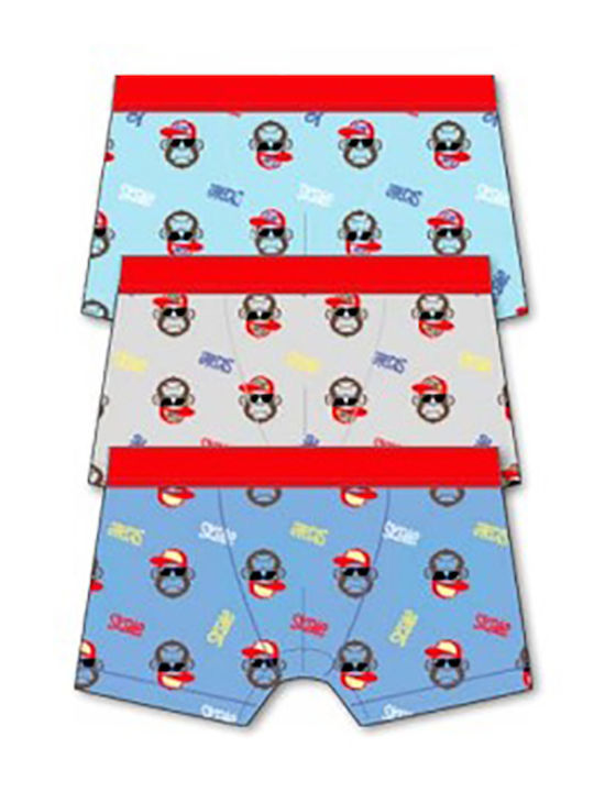 Cotonella Kids' Set with Boxers Red 3pcs