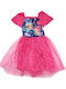 Kinderkleid Kurzärmelig Tüll Fuchsie
