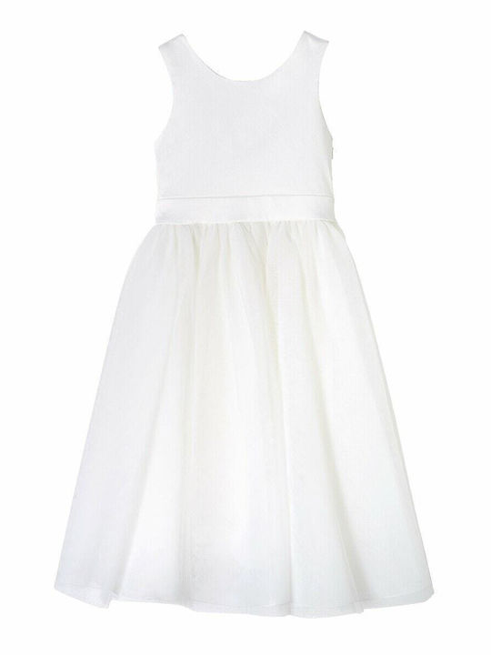 La Redoute Παιδικό Φόρεμα Τούλινο Αμάνικο Λευκό