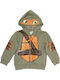 Kinder-Sweatshirtjacke mit Kapuze Khaki