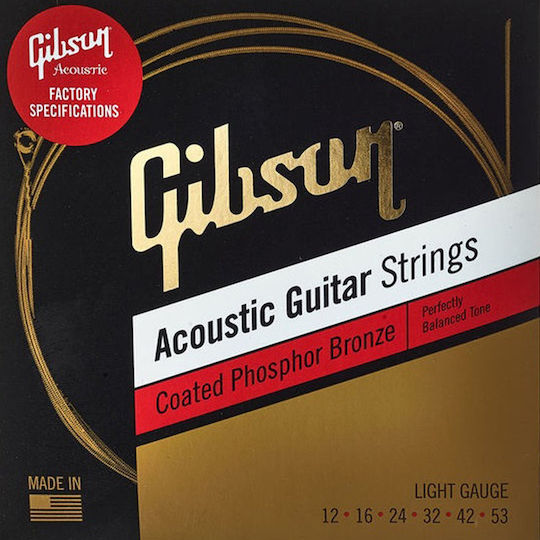 Gibson Set Fosfor bronz de Corzi pentru Chitară acustică 12 - 53"