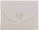 HEART Greeting Card Easter 10x12cm in Silver Color