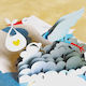 Greeting Card for Newborn with Motion 17x12cm in Light Blue Color