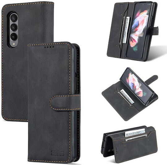 AZNS Wallet Δερματίνης Μαύρο (Galaxy Z Fold4)
