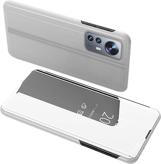 5G Mad Mask Mirror Surface Series Book Synthetic Leather Silver (Xiaomi 12 Lite)