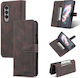 AZNS Brieftasche Synthetisches Leder Braun Galaxy Z Fold4