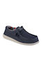 Wally Stretch Canvas Herren Mokassins in Blau Farbe